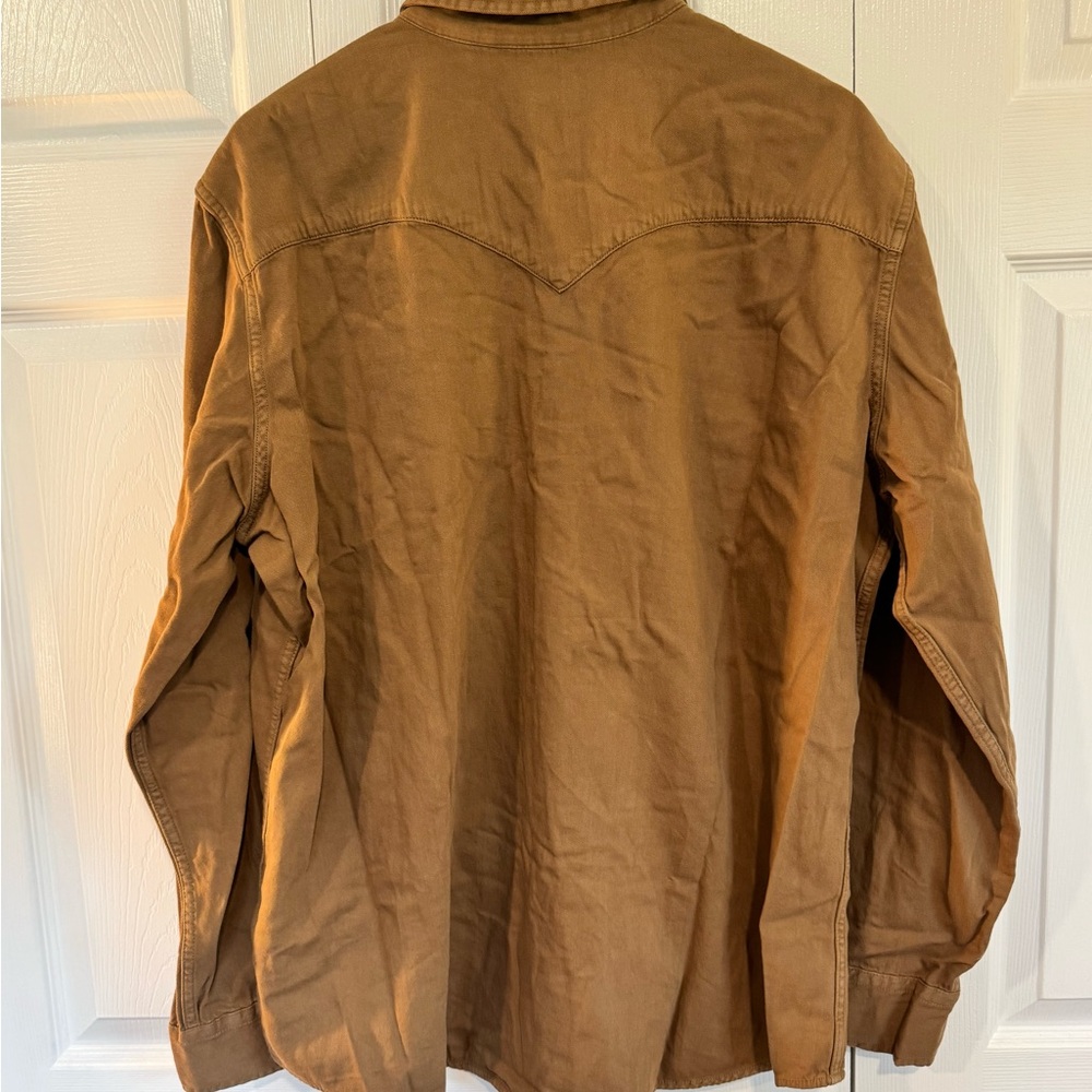*NWT* Levi's Tan Embroidered Button-Up Shirt - Picture 4 of 4